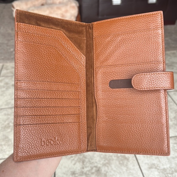 Beck Bags passport long wallet teddy bear brown grain Italian leather - Picture 5 of 8